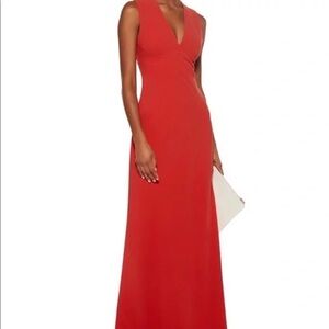 INTERMIX T by Alexander Wang Red Crepe Cut Out Gown size 8